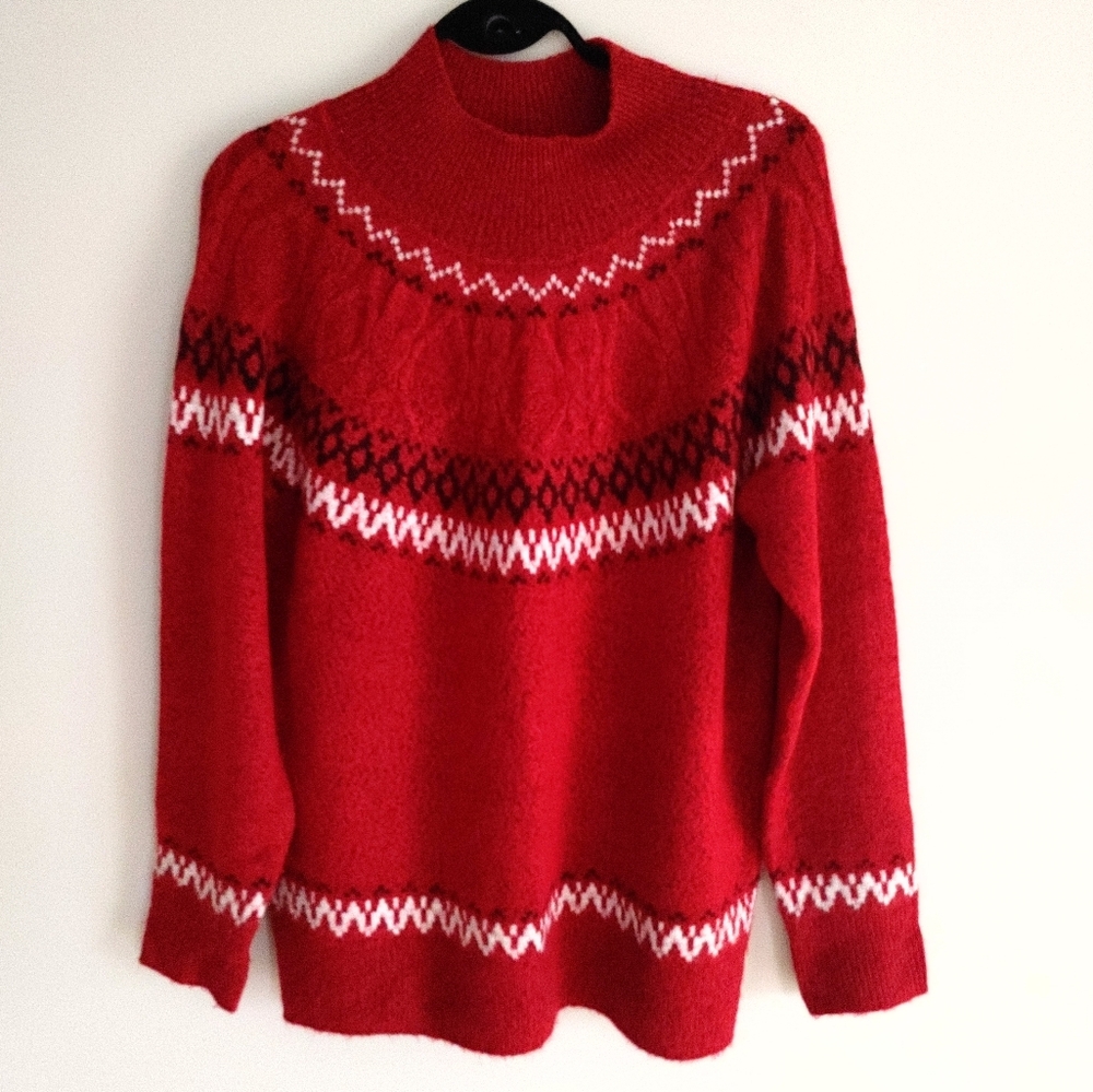 Northern Reflections soft comfy fair isle sweater medium